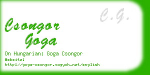 csongor goga business card